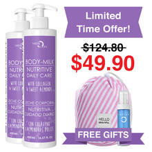 Load image into Gallery viewer, Buy 2 Body Milks | Get a FREE Ocean Intense Cleanser &amp; Cosmetic Bag
