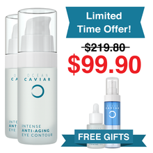 Load image into Gallery viewer, Buy 2 Caviar Eye Contours | Get a FREE Caviar Firming Oil &amp; Ocean Intense Cleanser
