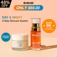 Load image into Gallery viewer, Radiance Set: Caviar Face Cream &amp; Vitamin C Serum

