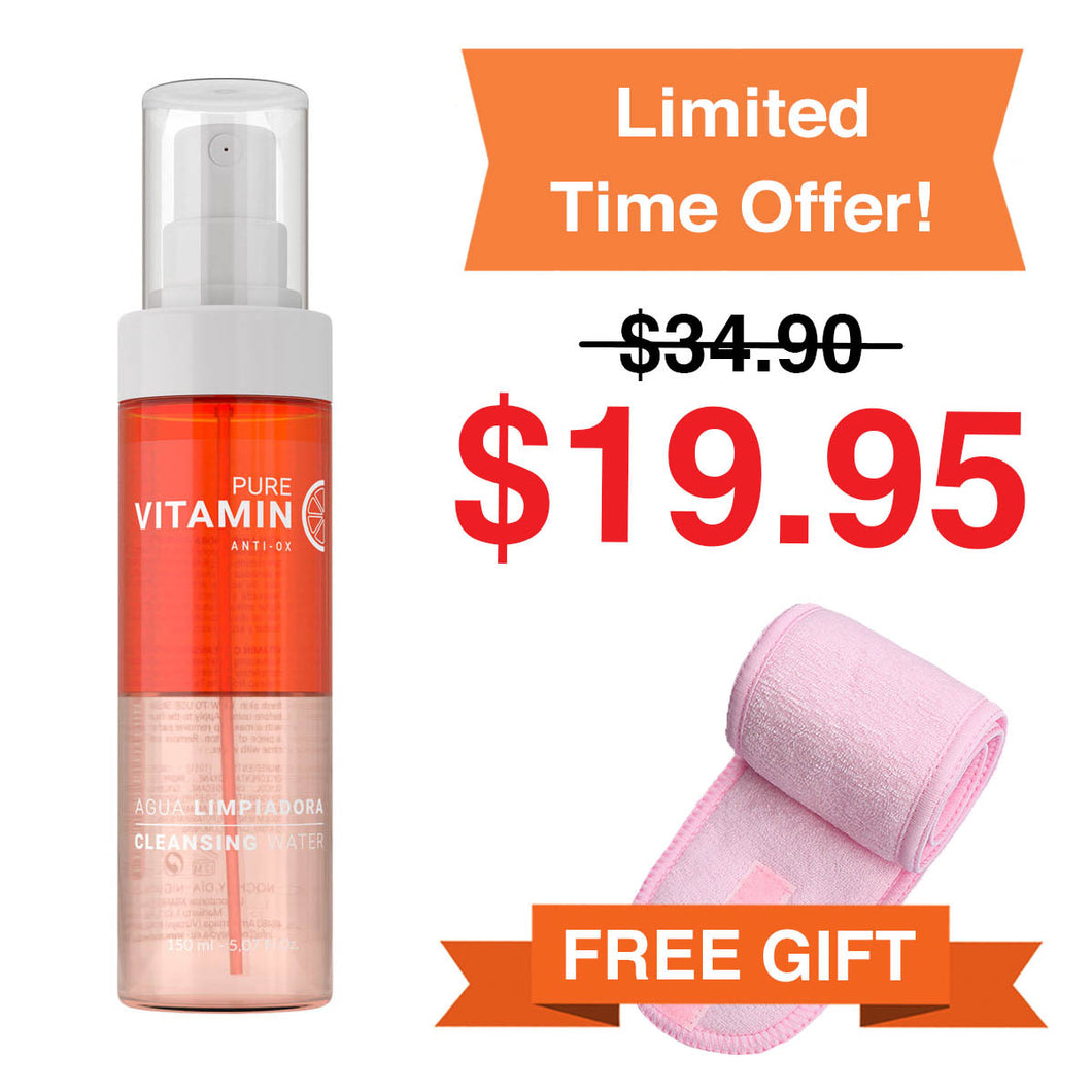 Vitamin C Cleansing Water and FREE Spa Headband